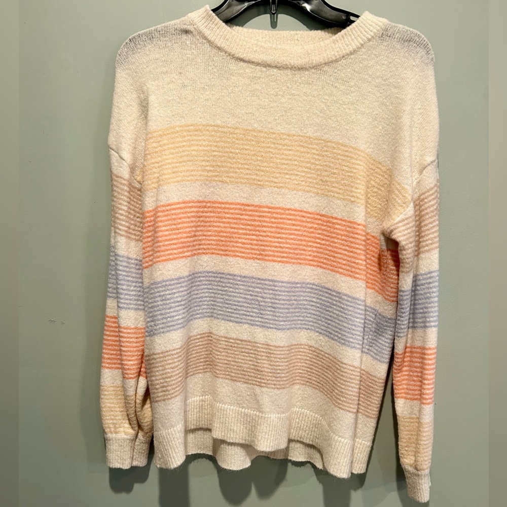 Be Cool Stripe Sweater Pullover in Ivory S/M